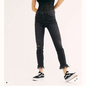 Free People Great Heights Frayed Skinny Jeans